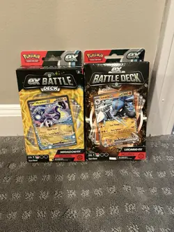 2 DECKS LUCARIO & Miraidon Pokemon TCG EX Battle Deck 60 Cards Per NEW SEALED - Image 1