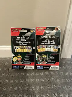 2 DECKS LUCARIO & Miraidon Pokemon TCG EX Battle Deck 60 Cards Per NEW SEALED - Image 2