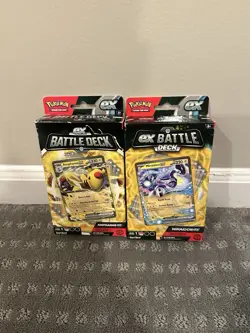 2 DECKS MIRAIDON & AMPHAROS Pokemon TCG ex Battle Deck 60 Card Theme Deck Sealed - Image 1