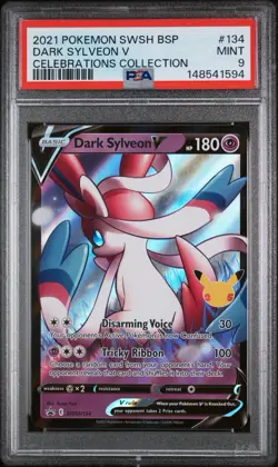 PSA 9 Dark Sylveon V SWSH BSP #134 Celebrations Collection Promo Cards Holo - Image 1