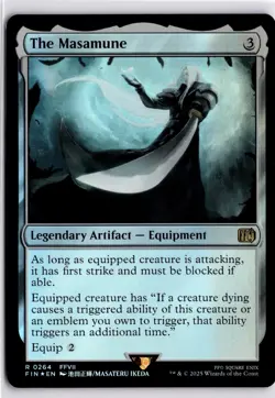 MTG FINAL FANTASY FOIL The Masamune R 264 NM Pack Fresh ActualScan of Card - Image 1