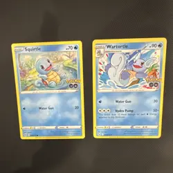 POKEMON TCG! Squirtle & Wartortle - Pokemon GO English Regular 2 Cards - Image 1
