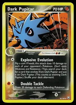 Pokemon Card - Dark Pupitar Team Rocket Returns 40/109 Uncommon - Image 1