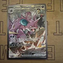 Pokemon TCG Team Rockets Nidoking EX Card 233/182 Sir Destined Rivals - Image 1