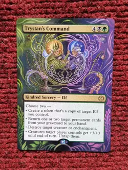 Trystan's Command MTG Lorwyn Eclipsed Hand Painted Borderless Full Altered Art v - Image 1