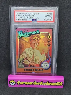 2023 MTG Secret Lair The Baseballing Foil Chandra Nalaar PSA 10 GEM MT - Image 1