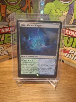 MTG TMNT Teenage Mutant Ninja Turtles Rain-Slicked Copse SURGE FOIL NM - Image 1