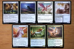 Set of 14 Green & White Unicorn Creatures *NM* (Magic MTG) Good-Fortune Unicorn - Image 2