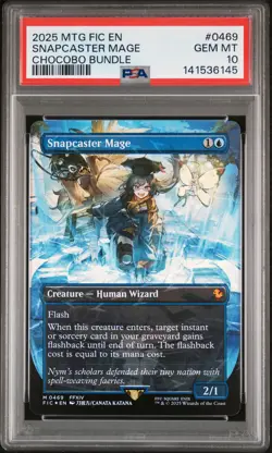 2025 MTG FINAL FANTASY COMMANDER CHOCOBO BUNDLE #0469 SNAPCASTER MAGE PSA 10 - Image 1