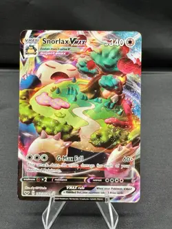 Pokemon tcg Snorlax VMAX Swsh01 Sword & Shield Ultra Rare Holo 142/202 340 HP - Image 1