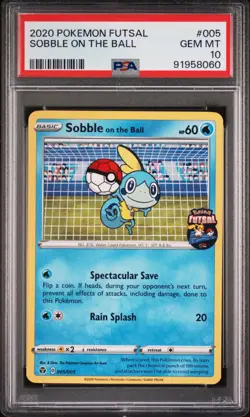 2020 Sobble On the Ball Futsal #005 PSA 10 Promo Pokemon Graded Card - Image 1