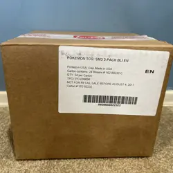 Pokemon Burning Shadows SM3 3 Pack Blister Case Sealed *(24 Blister Packs)* - Image 1