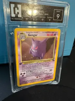 1999 Pokemon Fossil 1st Edition #5 Gengar HOLO RARE HCG MINT 9 Grade❣ - Image 2