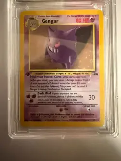 1999 Pokemon Fossil 1st Edition #5 Gengar HOLO RARE HCG MINT 9 Grade❣ - Image 5