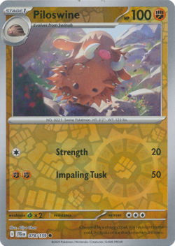 Piloswine 078/159 Journey Together Pokemon TCG Reverse Holo - Image 1