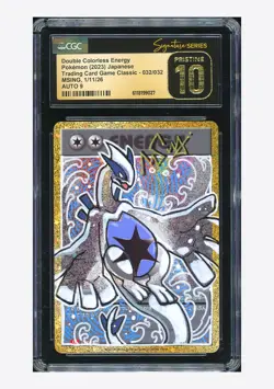 Pokemon CGC10 PRISTINE AUTO9 Double Colorless Energy Holo Msing 2023 #32 CLL JPN - Image 1