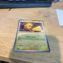 Pikachu Pokemon Day Cosmos Holo Promo Temporal Forces Pokemon TCG 051/162 SV05 - Image 3