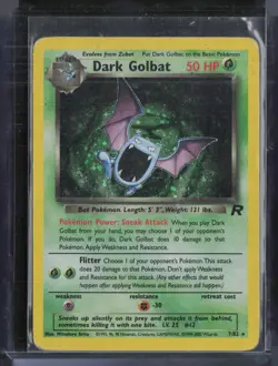 2000 Pokemon Rocket Holo #7 Dark Golbat - Image 1