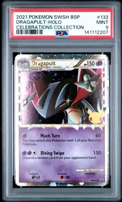 Dragapult Holo SWSH132 Celebrations Collection Pokemon PSA 9 *207 - Image 1