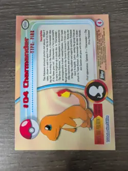 Topps Pokemon #04 Charmander Foil - Image 2