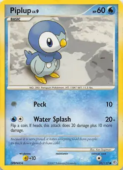 PIPLUP 93/130 C DIAMOND & PEARL POKEMON HP - Image 1