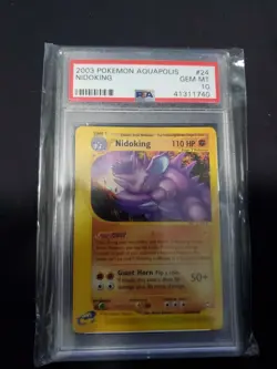 psa 10 aquapolis nidoking 24 mint wotc pokemon - Image 1