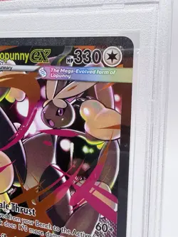 Mega Lopunny ex 128/094 SIR Pokemon Phantasmal Flames PSA 9 - Image 3