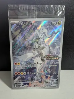 N's Reshiram 167/159 Journey Together Stamped Promo Pokemon TCG Card - Sealed - Image 1