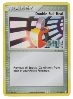 POKEMON TCG DOUBLE FULL HEAL 77/100 RARE HOLO EX CRYSTAL GUARDIANS - Image 1