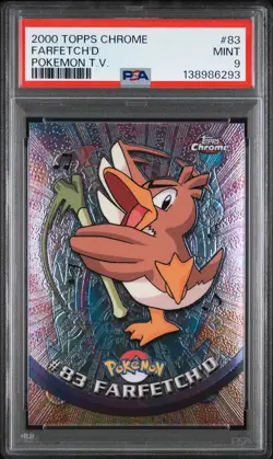 2000 Topps Chrome Pokemon T.V. Farfetch'd #83 PSA 9 - Image 1