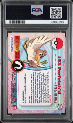 2000 Topps Chrome Pokemon T.V. Farfetch'd #83 PSA 9 - Image 2