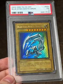 Blue Eyes White Dragon SDK-001 Ultra Rare SATURATED FADE Yugioh PSA 5 *516 - Image 3
