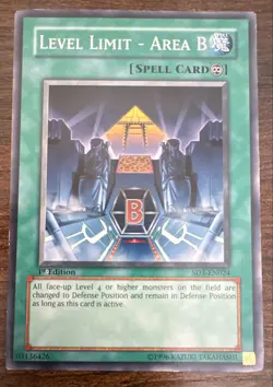 Level Limit - Area B SD3-EN024 Structure Deck: Blaze of Destruction 1st Edition - Image 1
