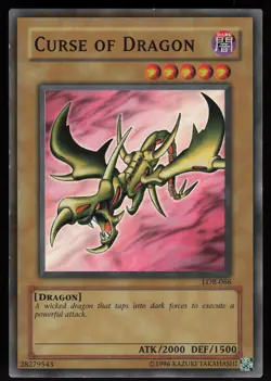 Curse of Dragon LOB-066 Super Rare GLOSSY Unlimited Yu-Gi-Oh - Image 1