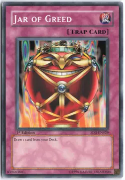 Yugioh - Jar of Greed SD3-EN029 1st Edition - Structure Deck: Blaze of Destructi - Image 1