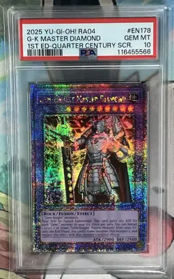 PSA 10 Gem-Knight Master Diamond QCR RA04-EN178 Stampede YuGiOh Quarter Century - Image 3