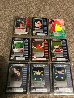 Dragon Ball Z CCG Score- 9 Card Foil Personality Lot- Goku, Gohan, Vegeta - Image 1