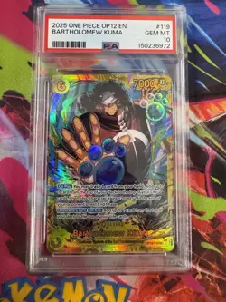 One Piece 2025 One Piece Op12-Legacy Of The Master #119 Bartholomew Kuma PSA 10 - Image 1