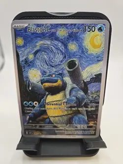 Pokemon Blastoise Starry Night Van Gogh Beautiful Moon ACG Star Trading Card NM - Image 1