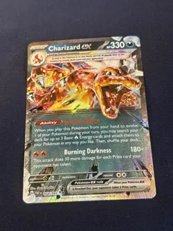 Charizard ex 054/091 SV: Paldean Fates Holo Pokemon card near mint - Image 1