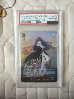 PSA10 Signed Weiss Schwarz Frieren Beyond Journey's End SFN/S108-073SSP SSP Fern - Image 1
