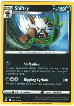 Shiftry 97/203 Evolving Skies Regular Rare Pokemon Card TCG 097/203 Pokemon - Image 1