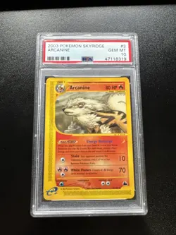 2003 Pokemon Skyridge Arcanine PSA 10 Gem Mint Card #3 - Image 1