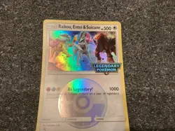 Pokemon TCG Raikou, Entei Suicune Black Star Promo Jumbo Card Holo - Image 1