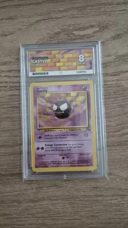 Pokemon TCG Gastly Fossil, Unlimited Uncommon Card 33/62 Ace Graded 8 - Image 1