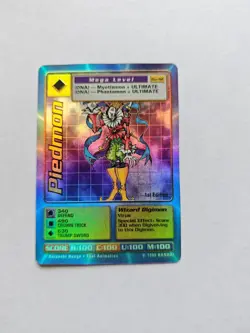 Digimon Piedmon Animated Series Holo Card 1999 1st Edition - Image 1