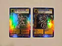 LOT OF 2 DIGIMON HOLO CARD 1999 - SKULLGREYMON & METALETEMON - Image 1