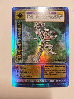 LOT OF 2 DIGIMON HOLO CARD 1999 - SKULLGREYMON & METALETEMON - Image 2
