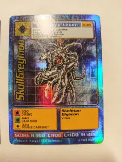 LOT OF 2 DIGIMON HOLO CARD 1999 - SKULLGREYMON & METALETEMON - Image 3