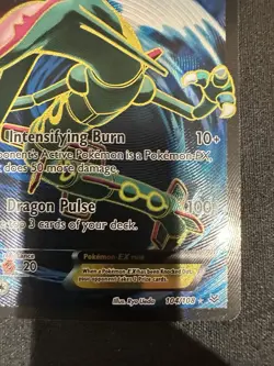 Rayquaza EX (Full Art) 104/108 Roaring Skies XY Holo Pokemon Card TCG - Image 3